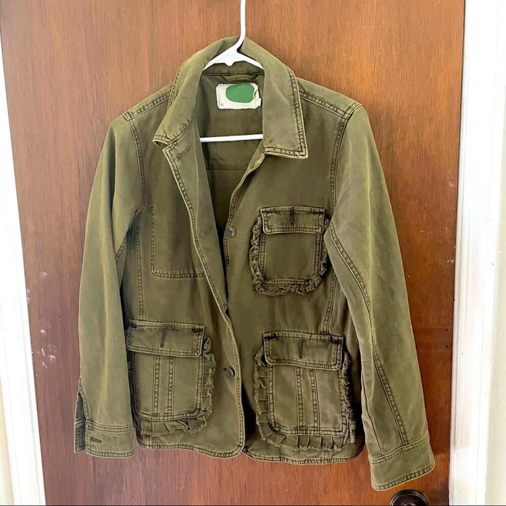Anthropologie millennial olive army jacket green - Picture 3 of 5